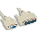 6FT Serial Cable DB9-Female to DB25-Male