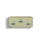 VGA HD15 AB Switch Rotary Dial 2-Port SVGA Monitor Switch Box