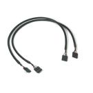 USB Header Cable 5-Pin 1x5 Case to Mainboard 16 inch Black (2-PACK)