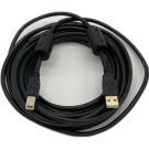 USB Cable Type-A to Type-B Black 20FT 20awg Power Gold Plated Printer