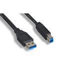 USB 3.0 SuperSpeed A-B Cable 3FT Black