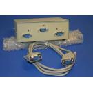2 DB9M Serial Device to 1 DB9F Serial PORT Switch with Cable