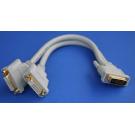 DVI Splitter Cable DVI-D Male to 2 Female