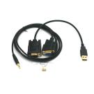 EXLINK Samsung Cable Kit USB and Serial Cable DB9-F to 3.5mm Prolific Chipset